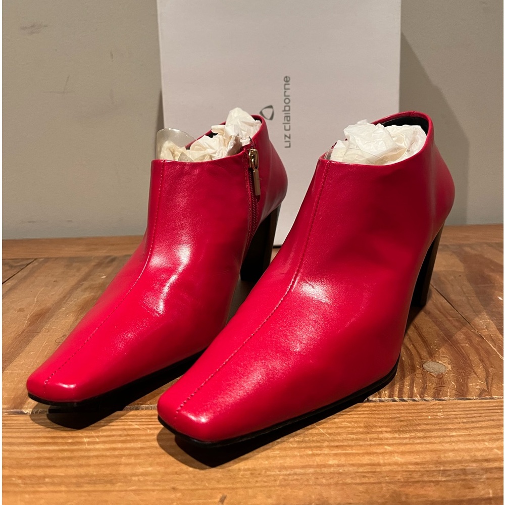 Liz Claiborne Red Half Boot